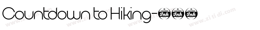 Countdown to Hiking字体转换